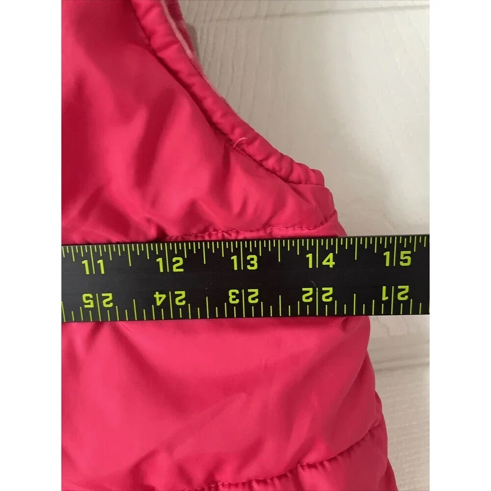 Columbia Girls FLAW Sz S -8 Reversible Puffer Vest Pink Pockets  Zip Pockets